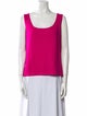 St. John Scoop Neck Sleeveless Top