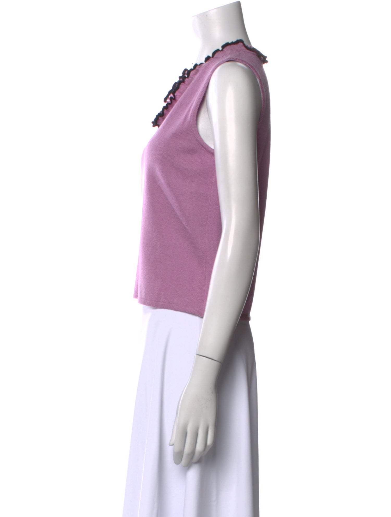 St. John Scoop Neck Sleeveless Top