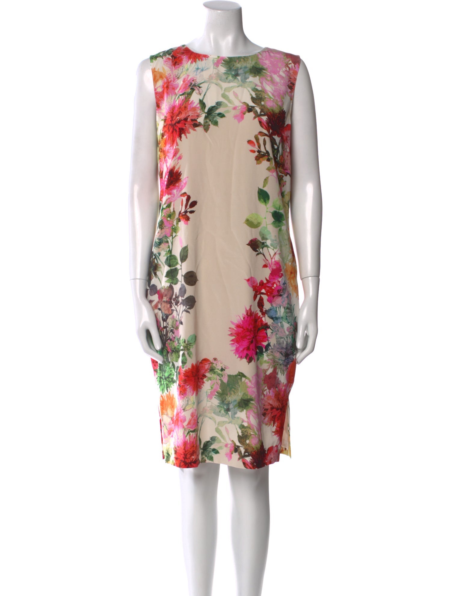 St. John Silk Knee-Length Dress