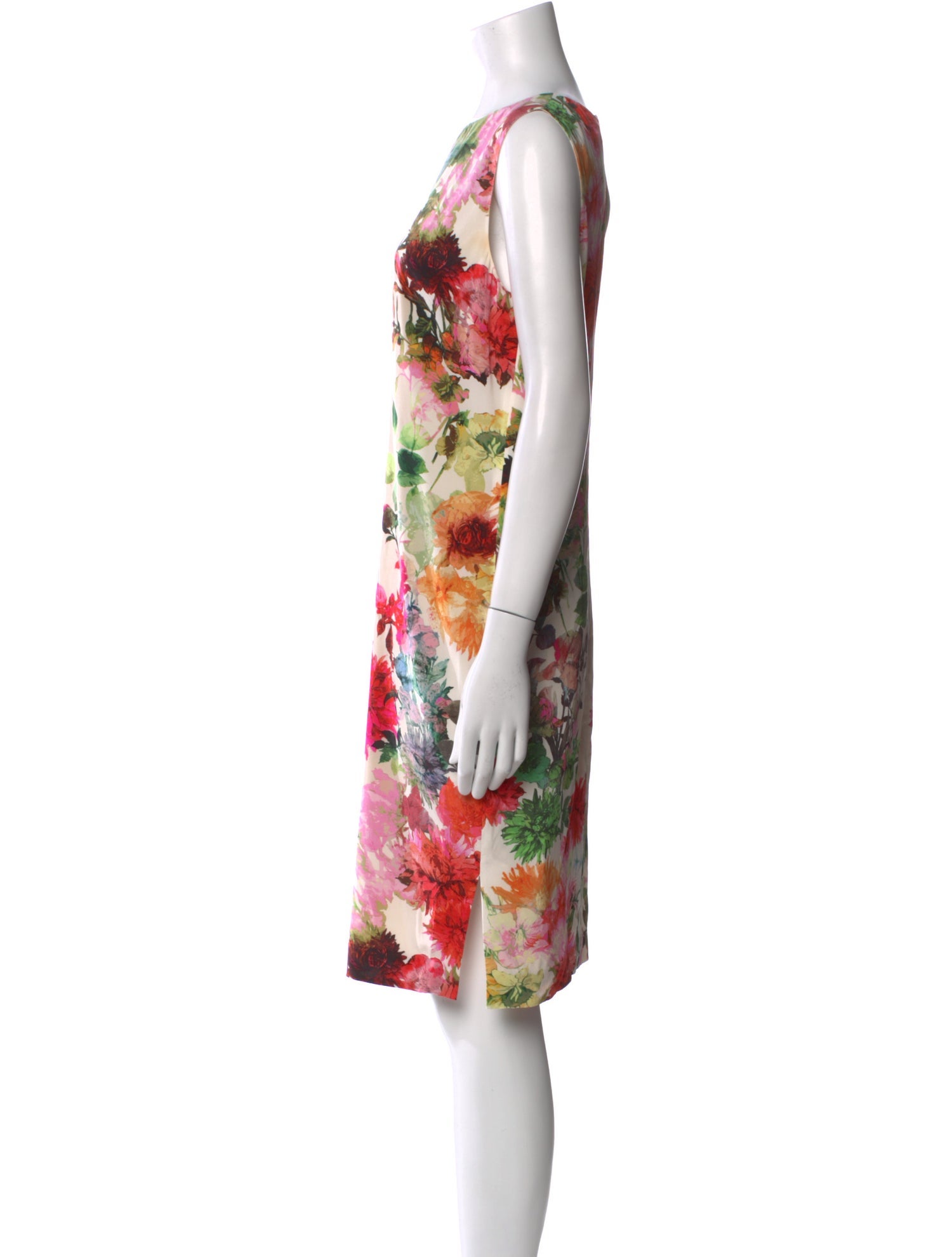 St. John Silk Knee-Length Dress