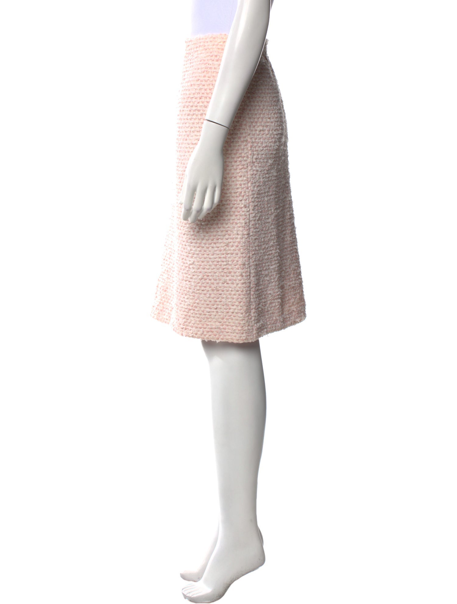 St. John Tweed Pattern Knee-Length Skirt