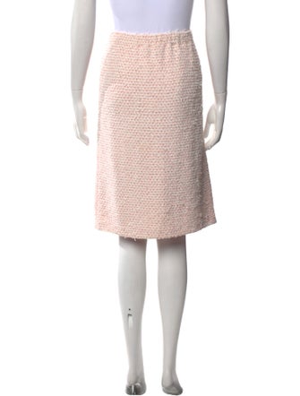 St. John Tweed Pattern Knee-Length Skirt