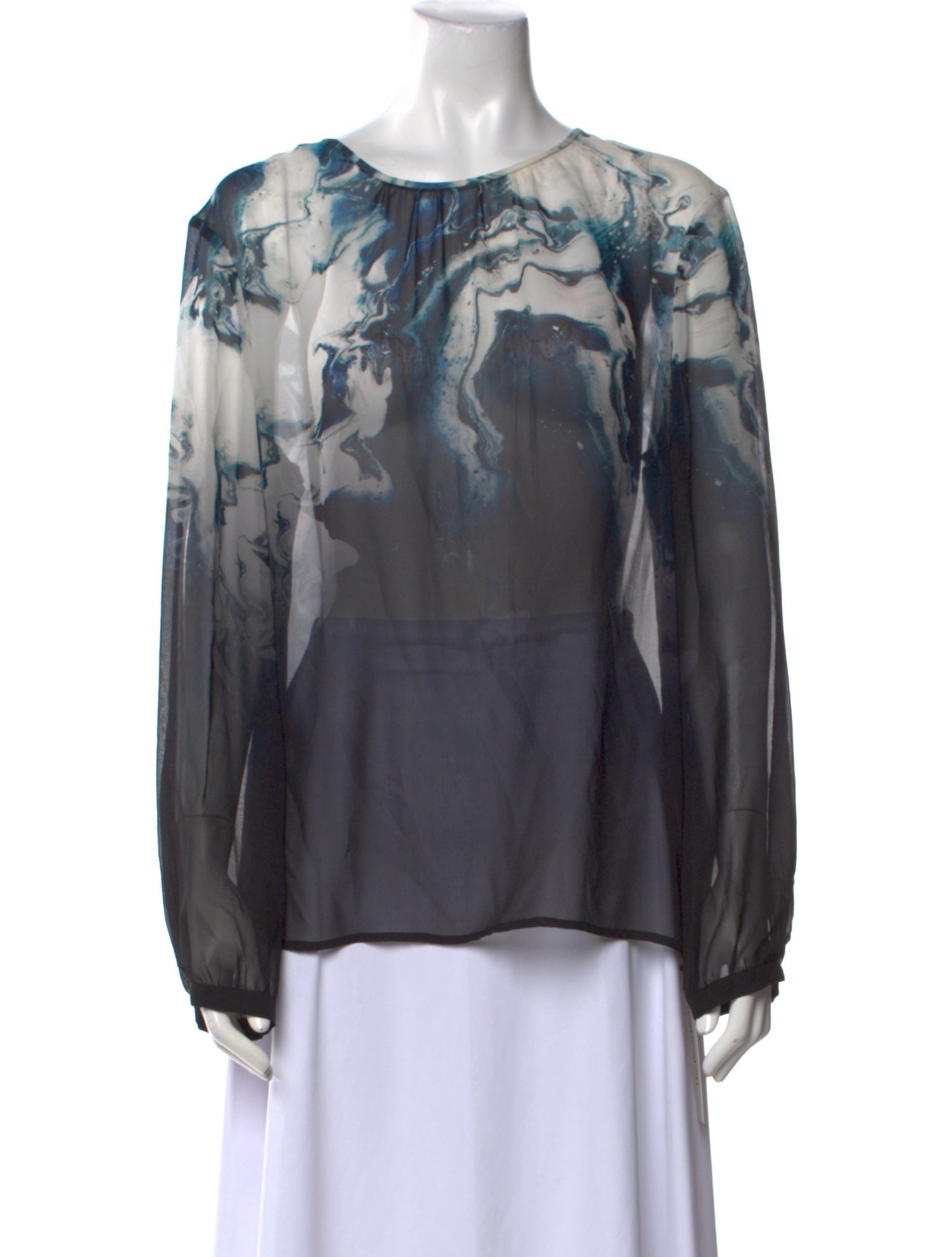 St. John Silk Printed Blouse