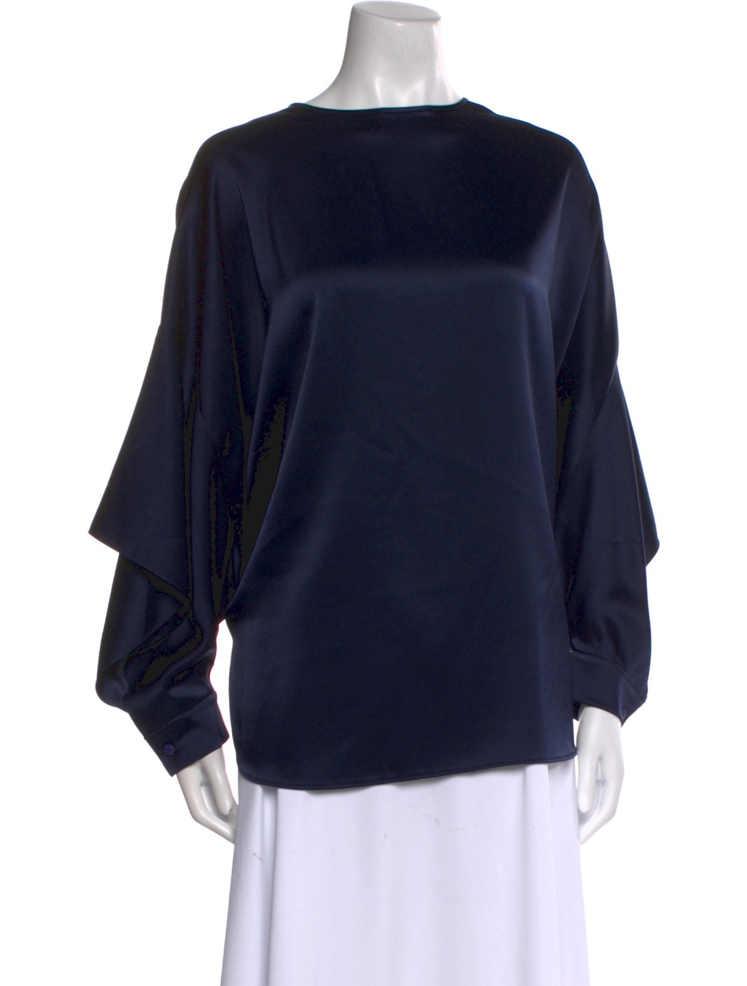 St. John Bateau Neckline Long Sleeve Blouse