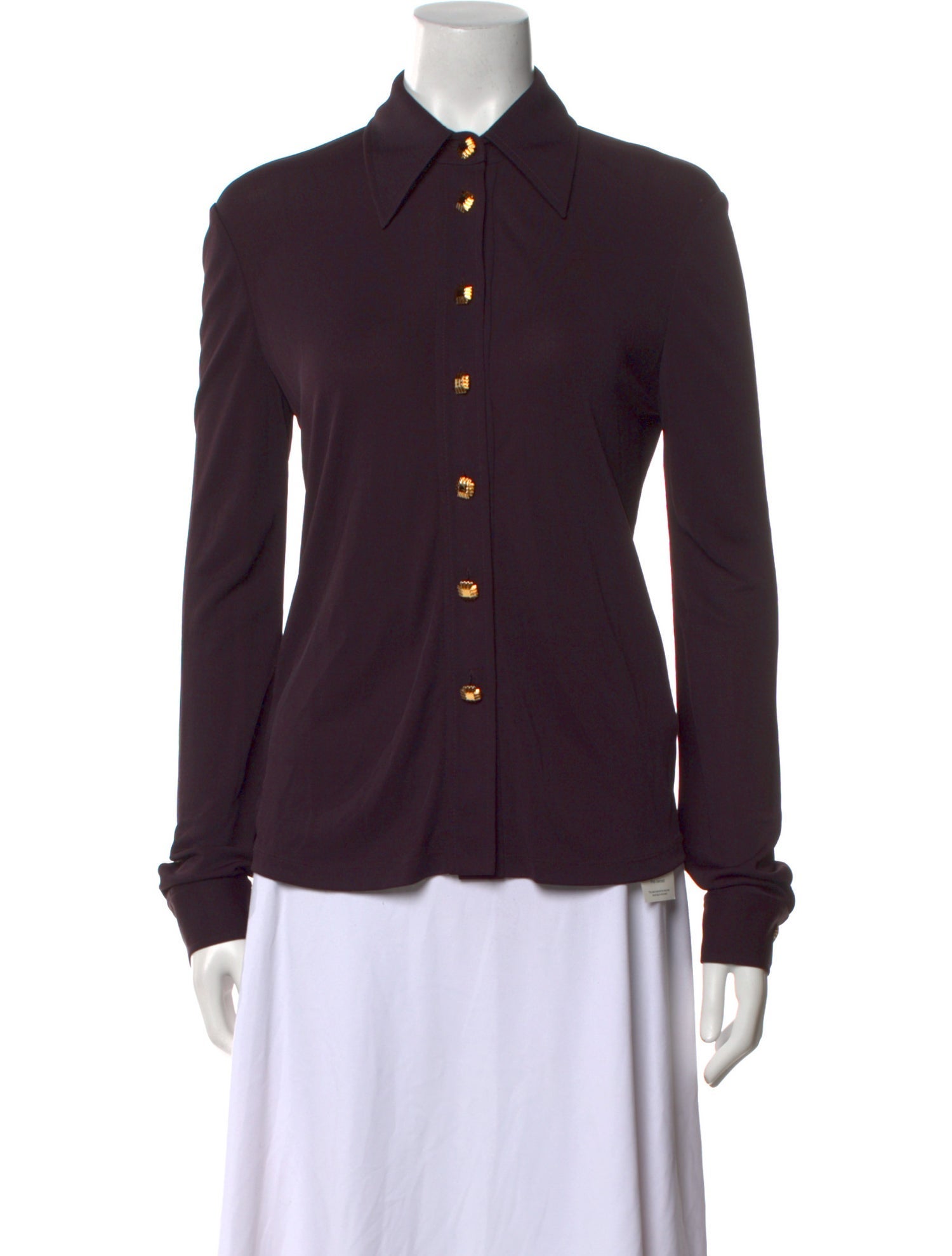 St. John Long Sleeve Button-Up Top