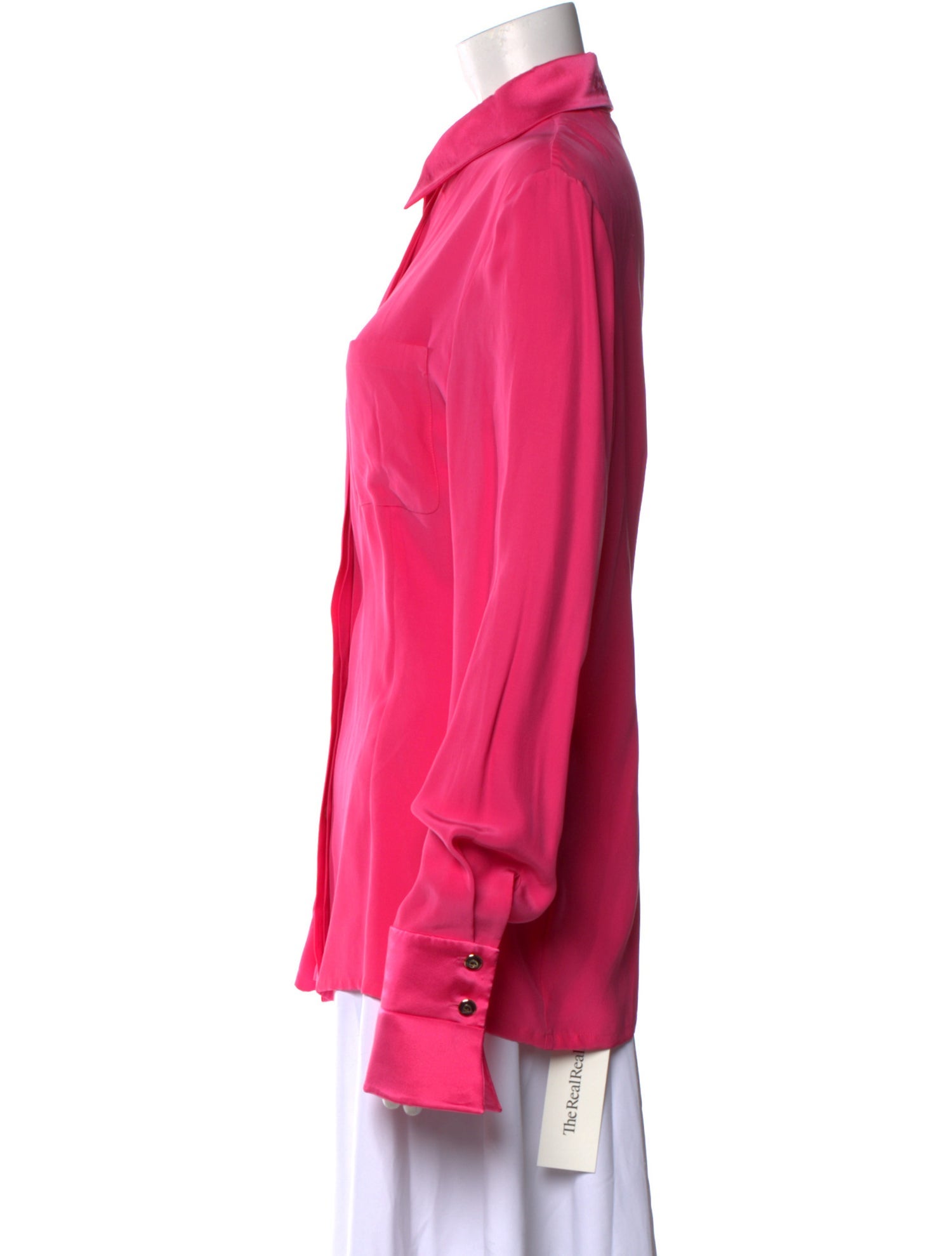 St. John Silk Long Sleeve Blouse