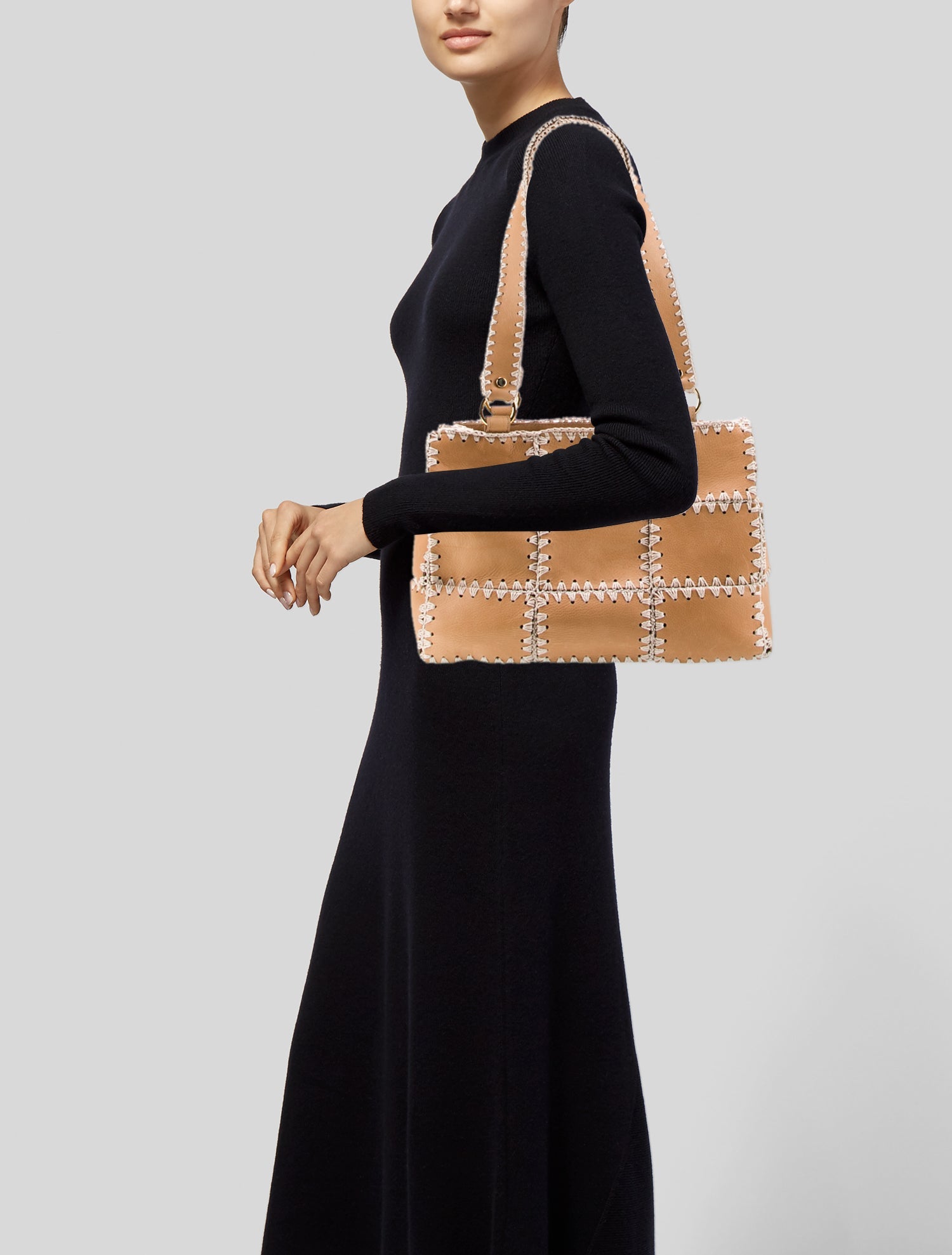 St. John Leather Shoulder Bag