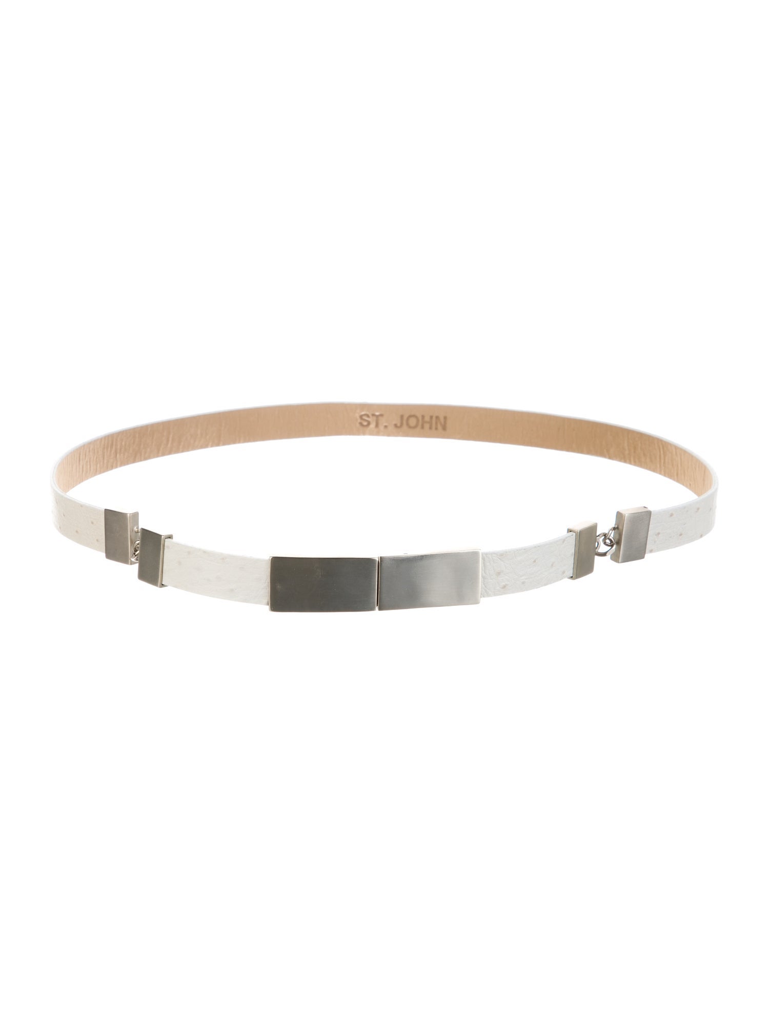 St. John Skinny Leather Waist Belt