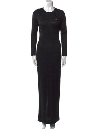 St. John Crew Neck Long Dress