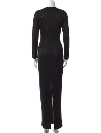 St. John Crew Neck Long Dress