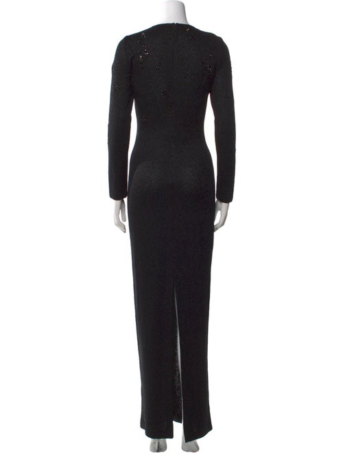 St. John Crew Neck Long Dress