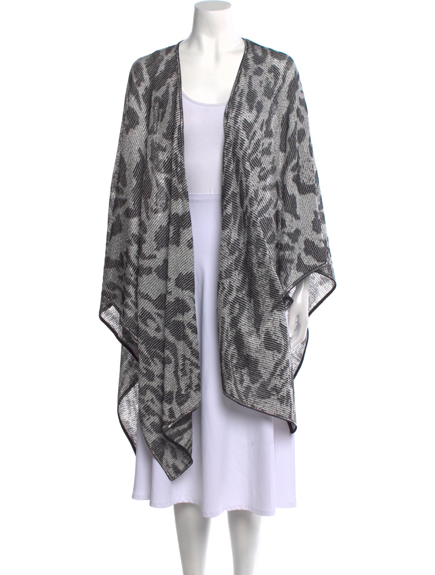 St. John Printed Open Front Sweater w/ Tags