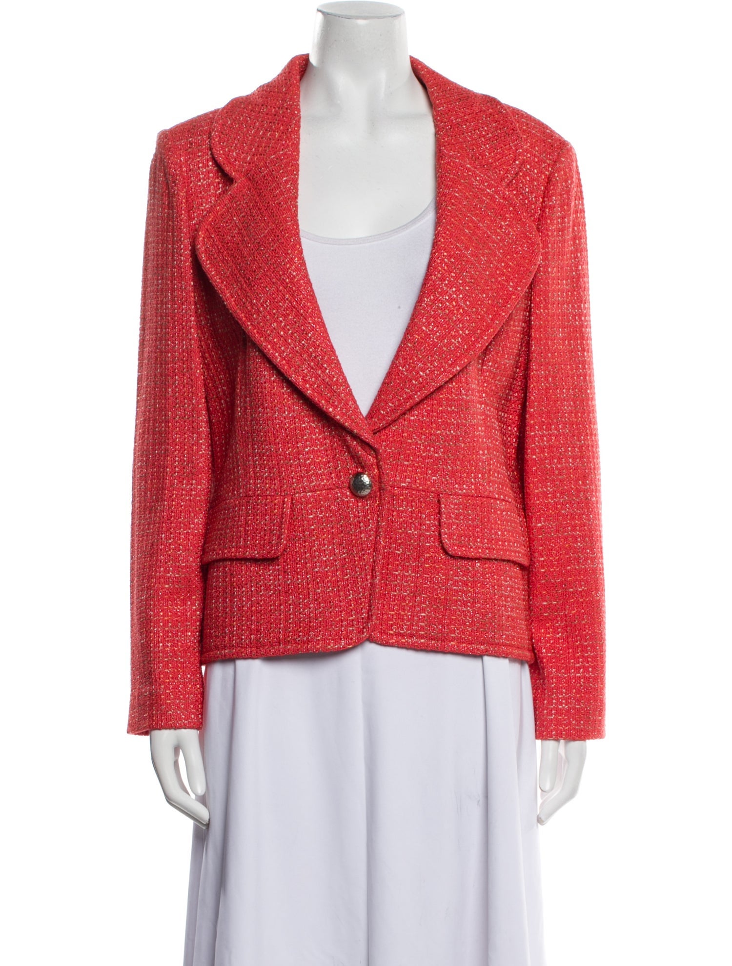 St. John Tweed Pattern Blazer