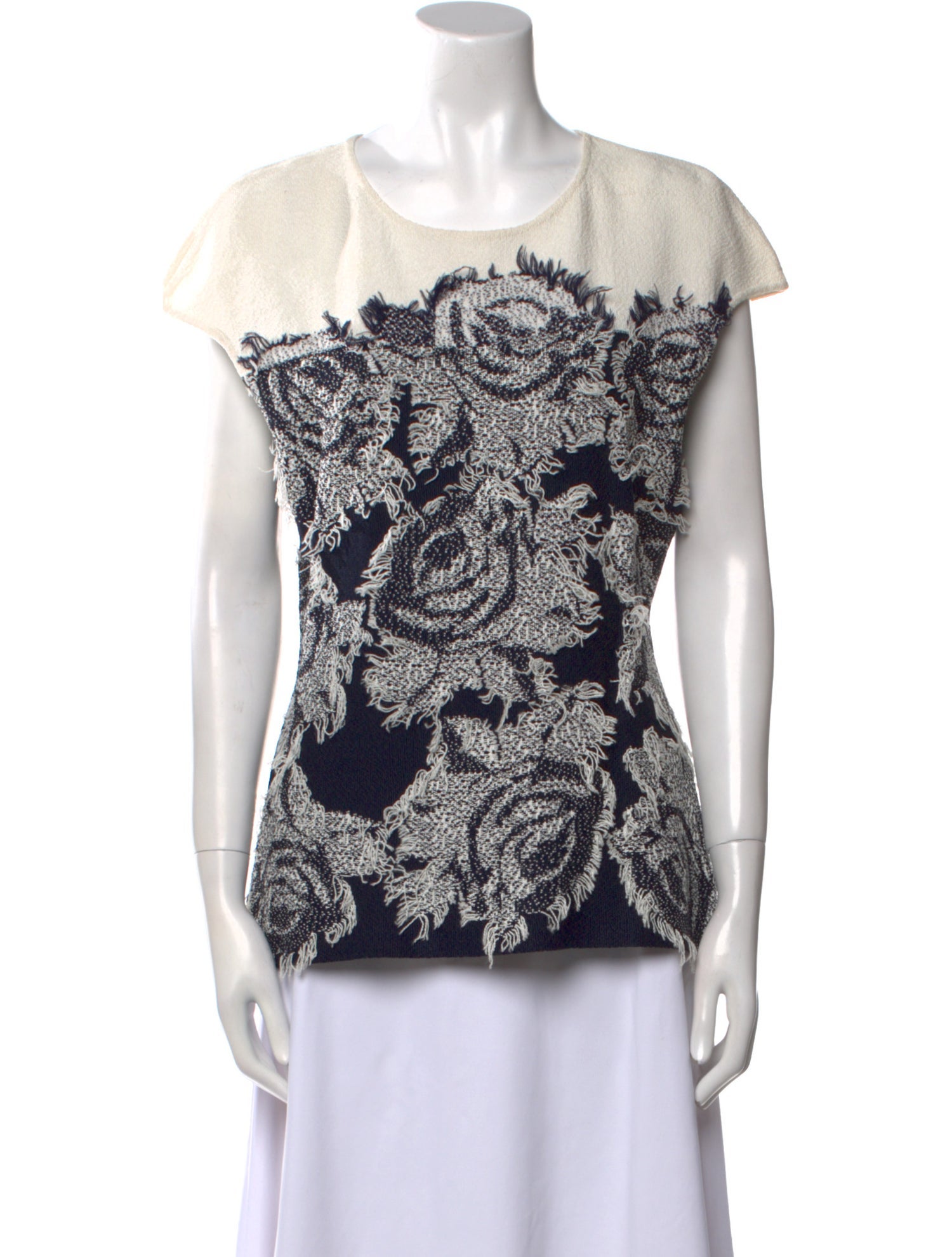 St. John Paisley Print Scoop Neck Blouse