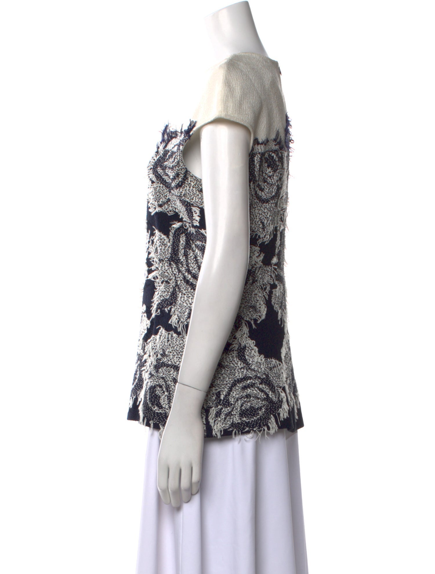 St. John Paisley Print Scoop Neck Blouse