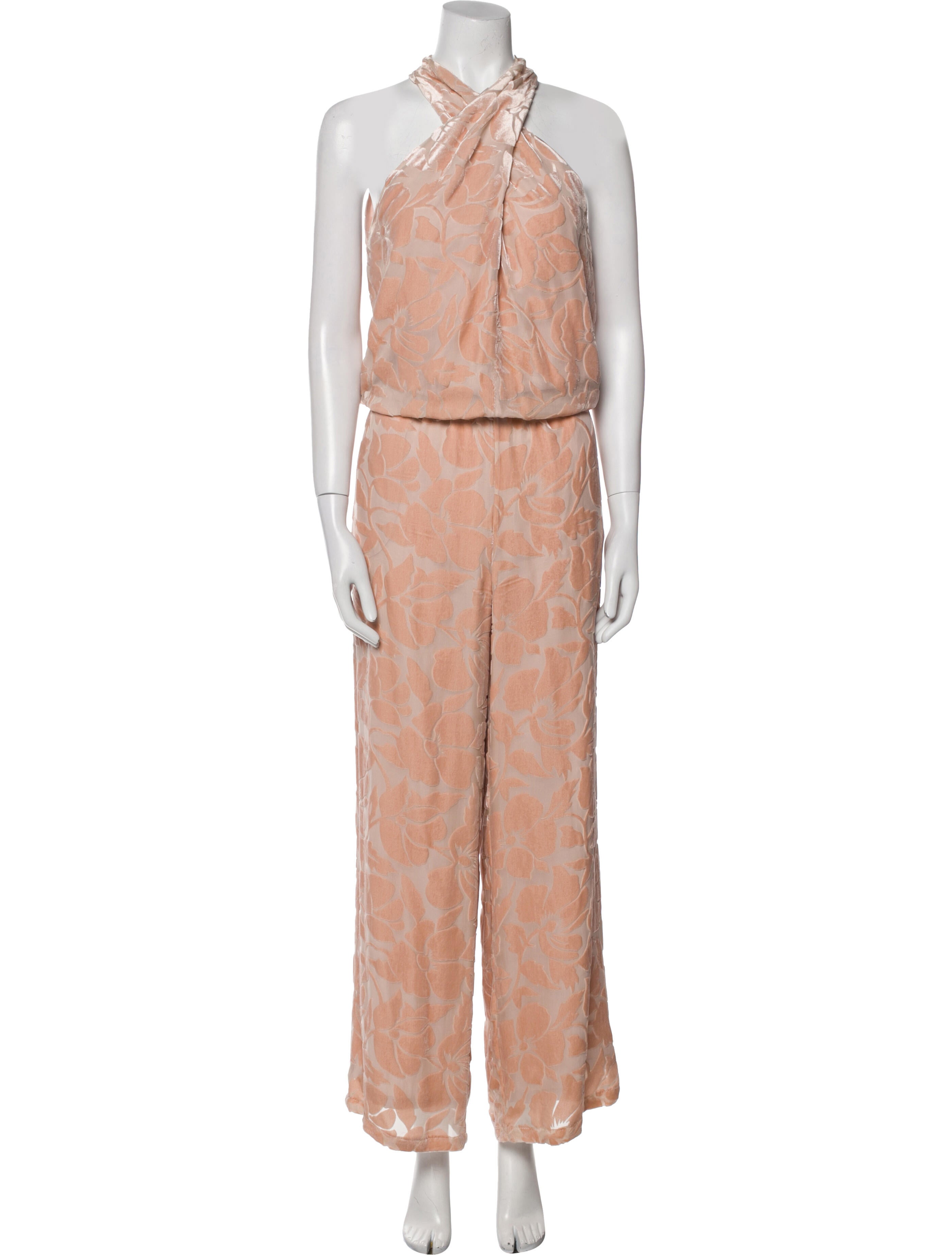 St. John Printed V-Neck Jumpsuit