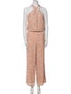 St. John Printed V-Neck Jumpsuit