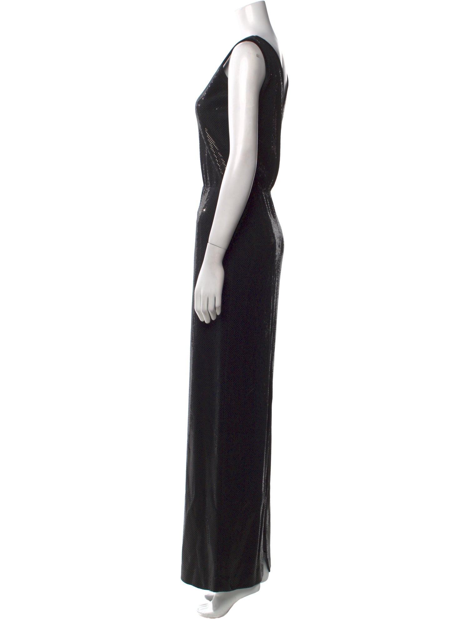 St. John Scoop Neck Long Dress