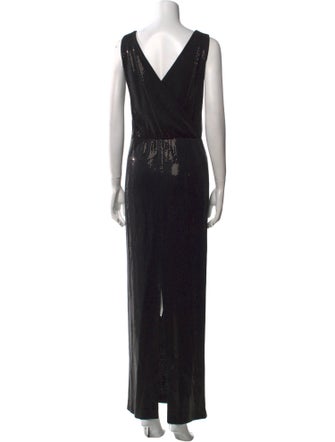 St. John Scoop Neck Long Dress