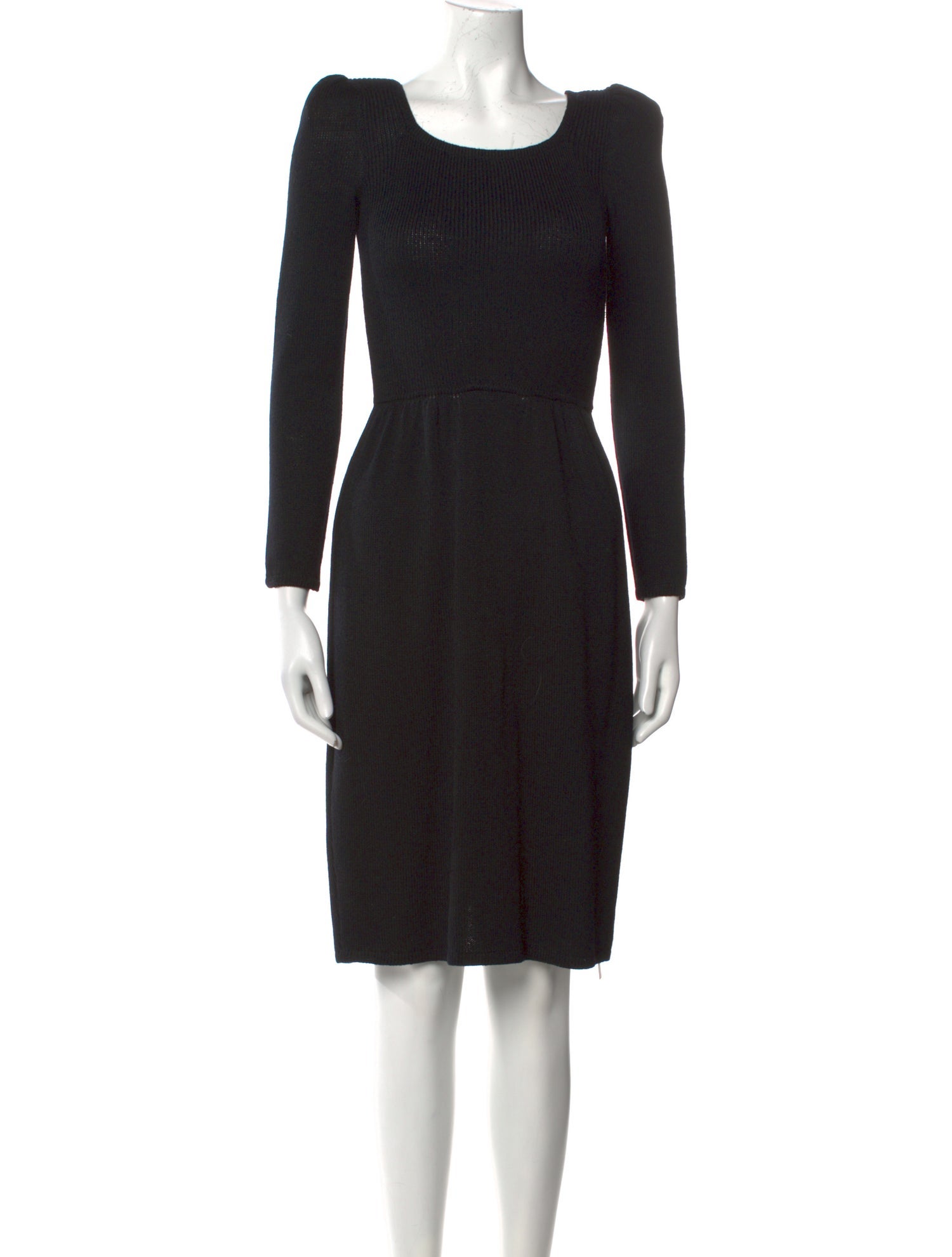 St. John Scoop Neck Knee-Length Dress