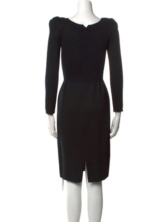 St. John Scoop Neck Knee-Length Dress