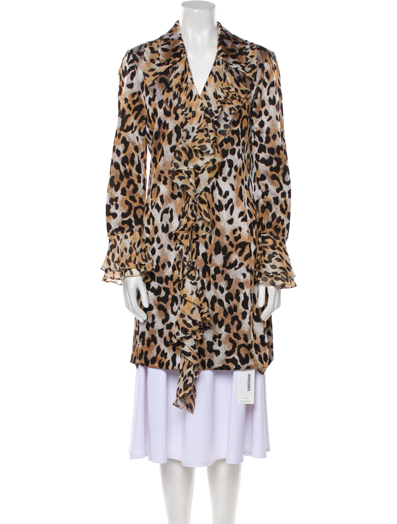 St. John Animal Print Faux Fur Coat