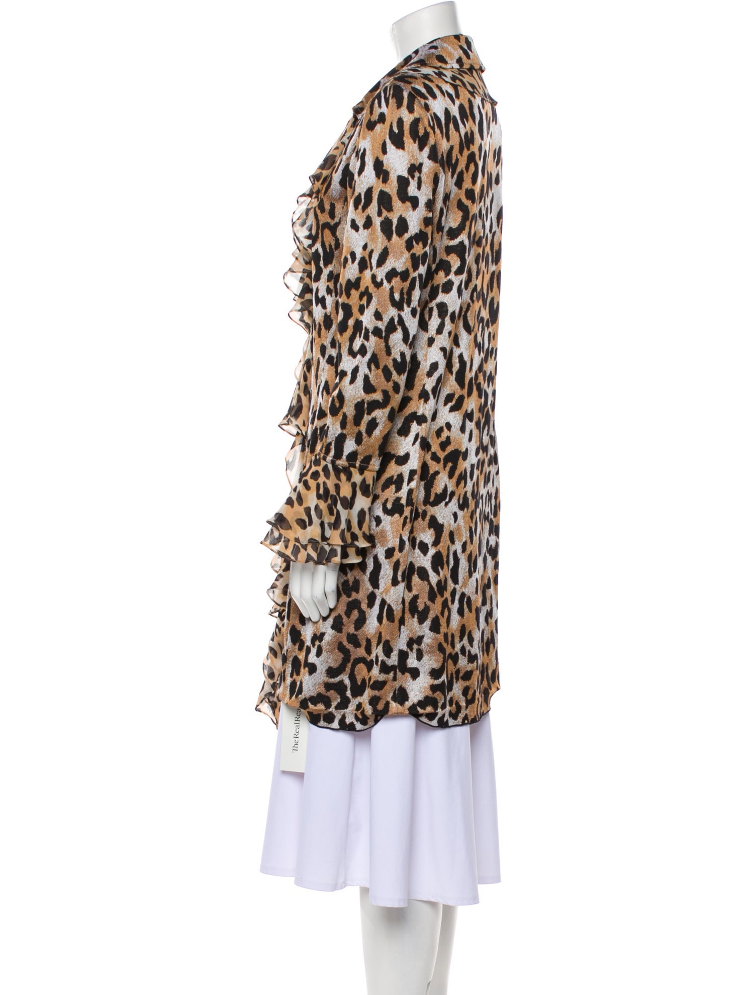 St. John Animal Print Faux Fur Coat