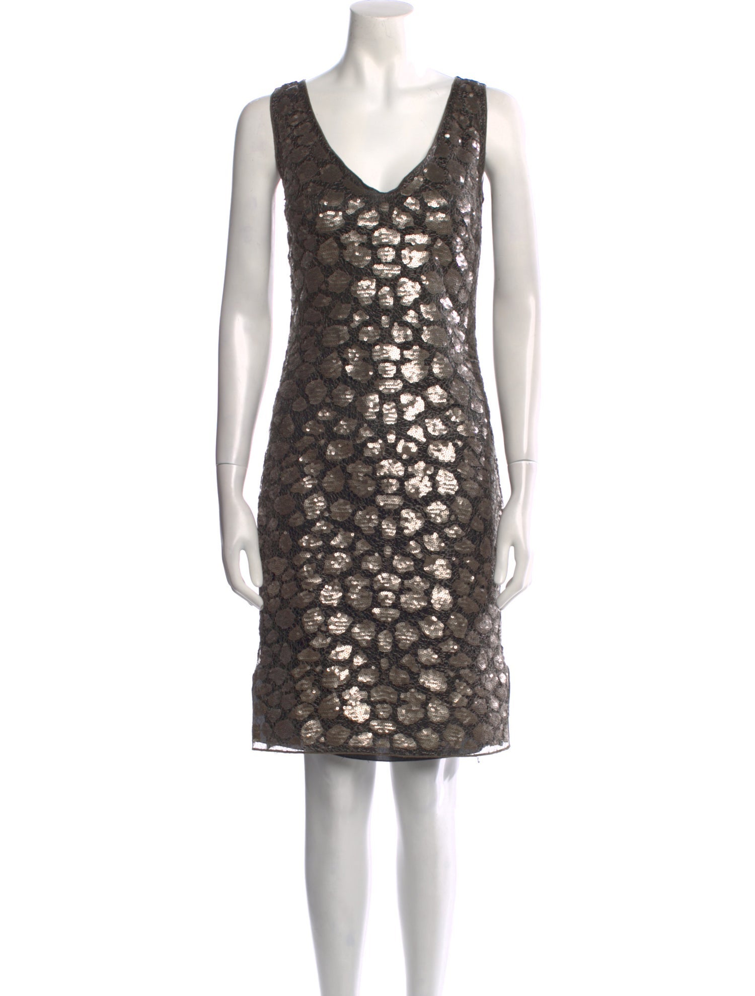 St. John Lace Pattern Knee-Length Dress