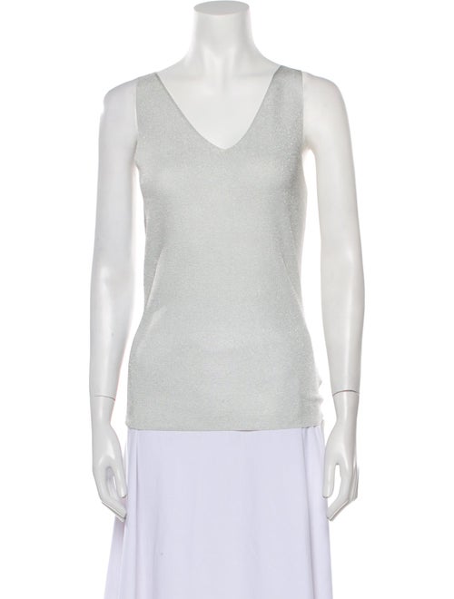 St. John V-Neck Sleeveless Top