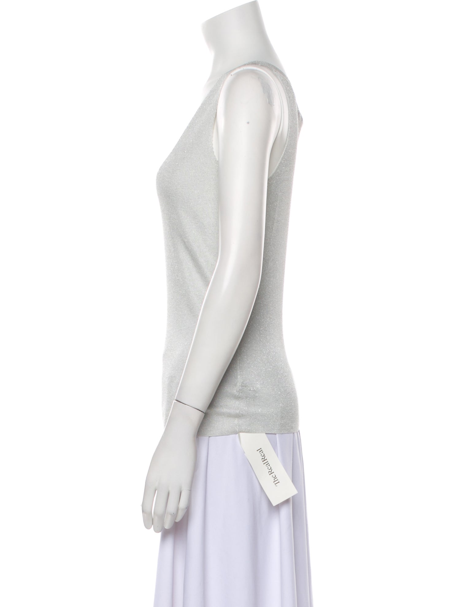 St. John V-Neck Sleeveless Top