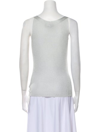 St. John V-Neck Sleeveless Top