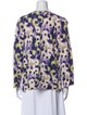St. John Floral Print Scoop Neck Sweater