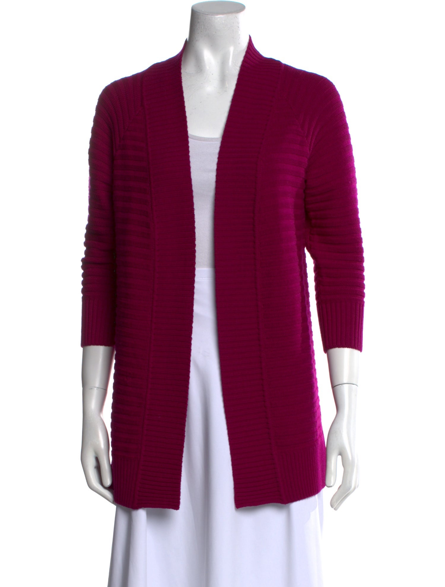 St. John Wool Open Front Sweater