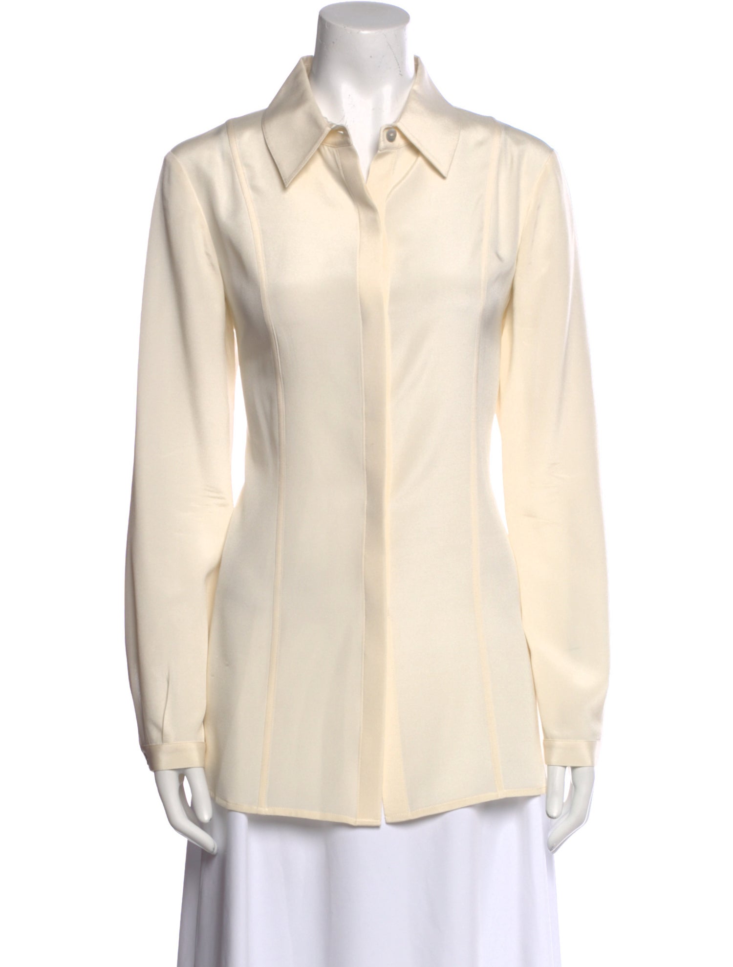 St. John Long Sleeve Button-Up Top