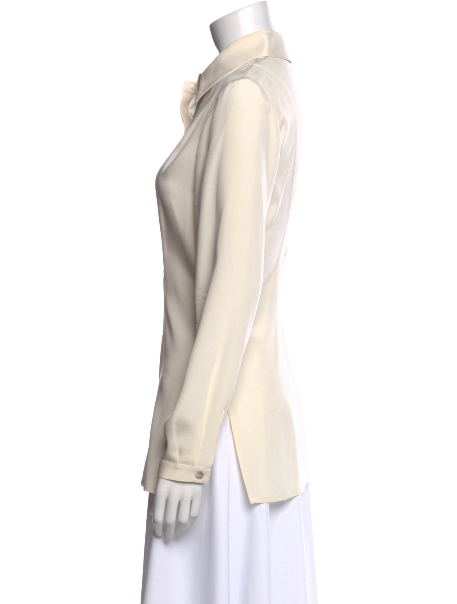 St. John Long Sleeve Button-Up Top