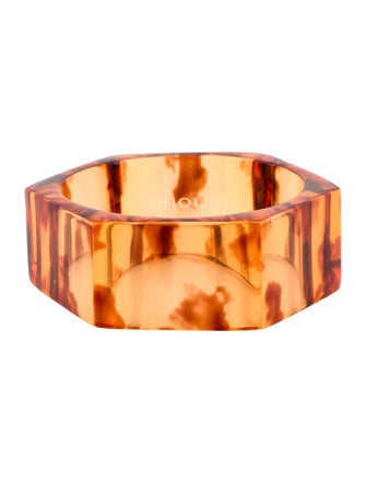 St. John Hexagonal Lucite Bangle Bracelet