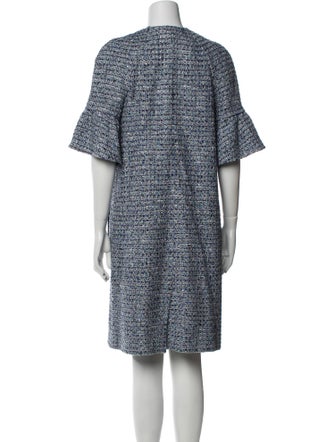 St. John Tweed Pattern Sequin Embellishments Dress Set