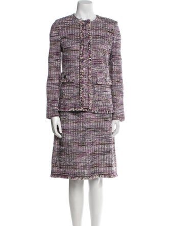 St. John Tweed Pattern Dress Set