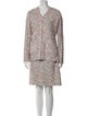 St. John Tweed Pattern Braided Accents Dress Set