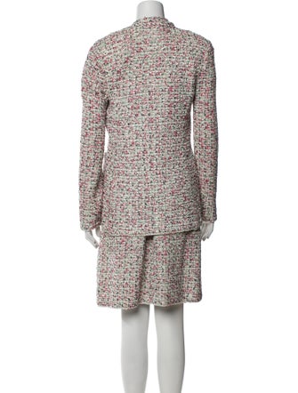 St. John Tweed Pattern Braided Accents Dress Set