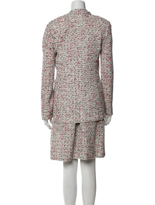 St. John Tweed Pattern Braided Accents Dress Set