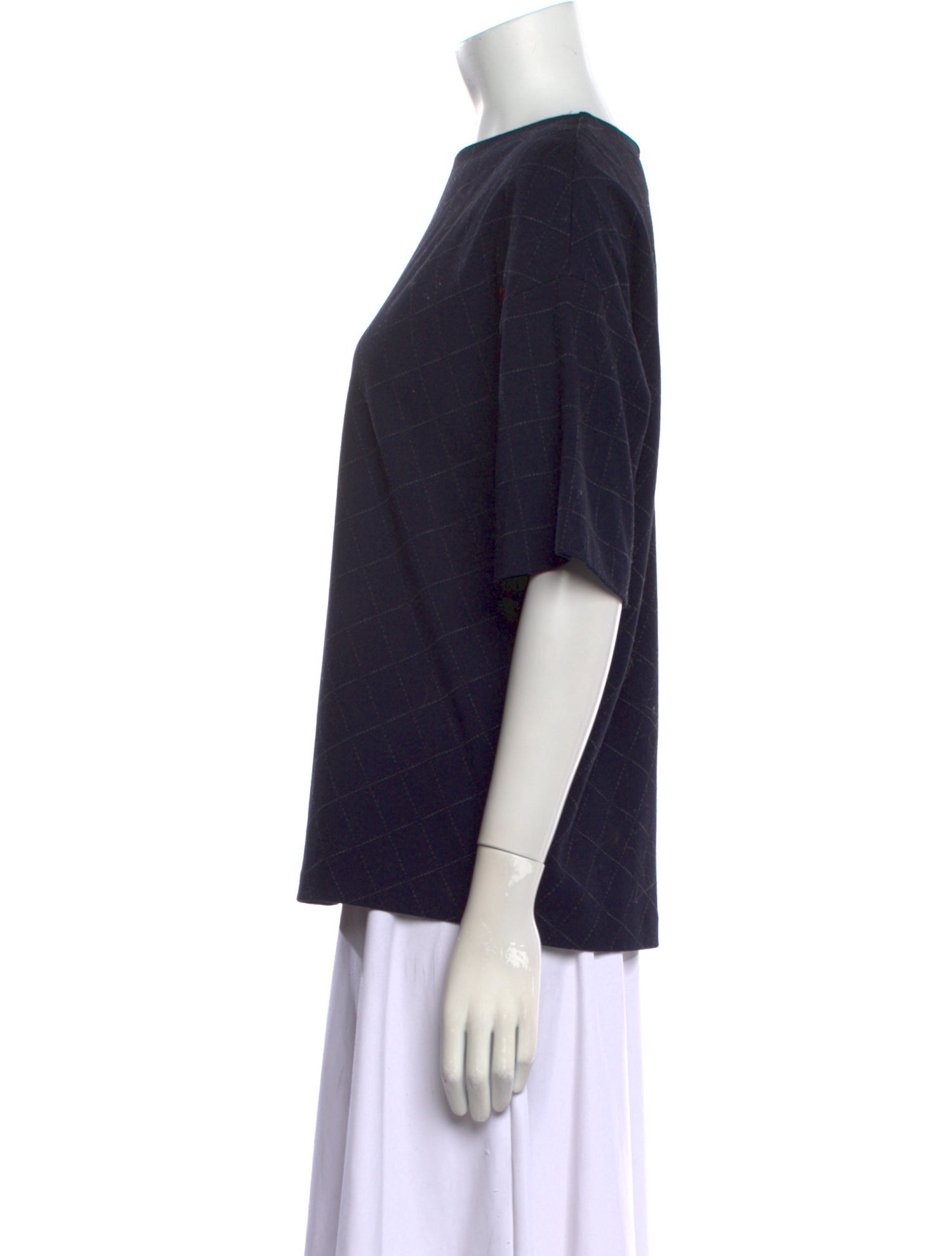 St. John Bateau Neckline Short Sleeve Sweatshirt