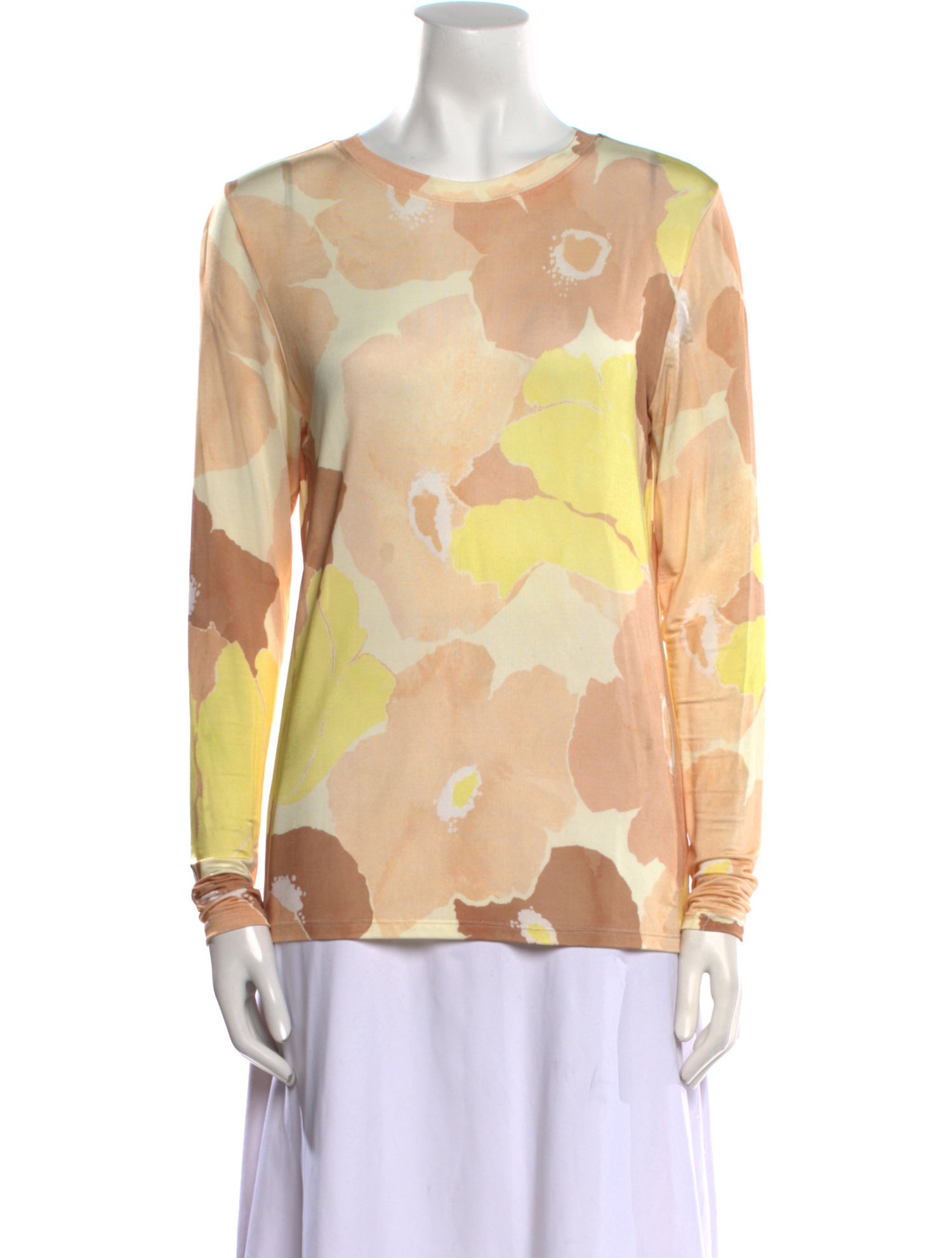 St. John Printed Crew Neck Blouse