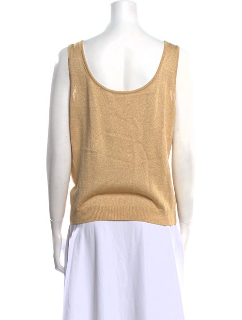St. John Scoop Neck Sleeveless Top