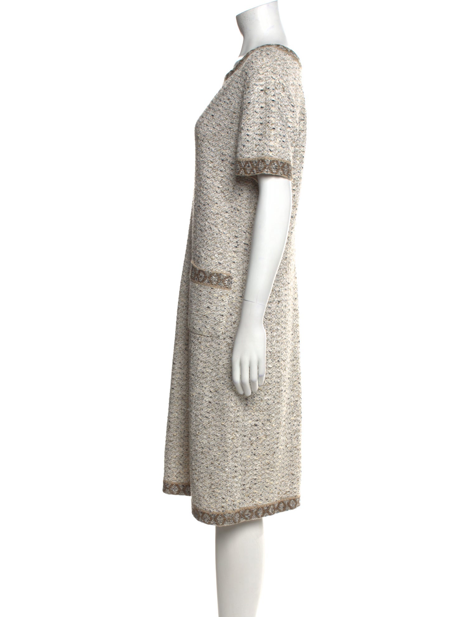 St. John V-Neck Midi Length Dress w/ Tags