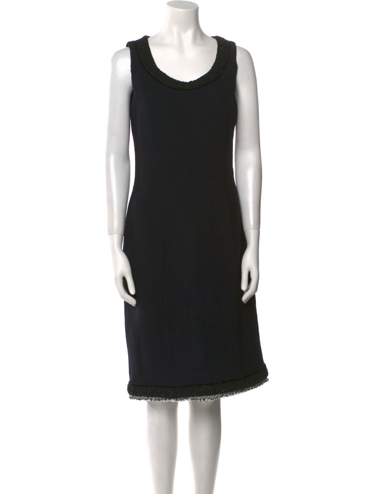 St. John Couture Wool Knee-Length Dress