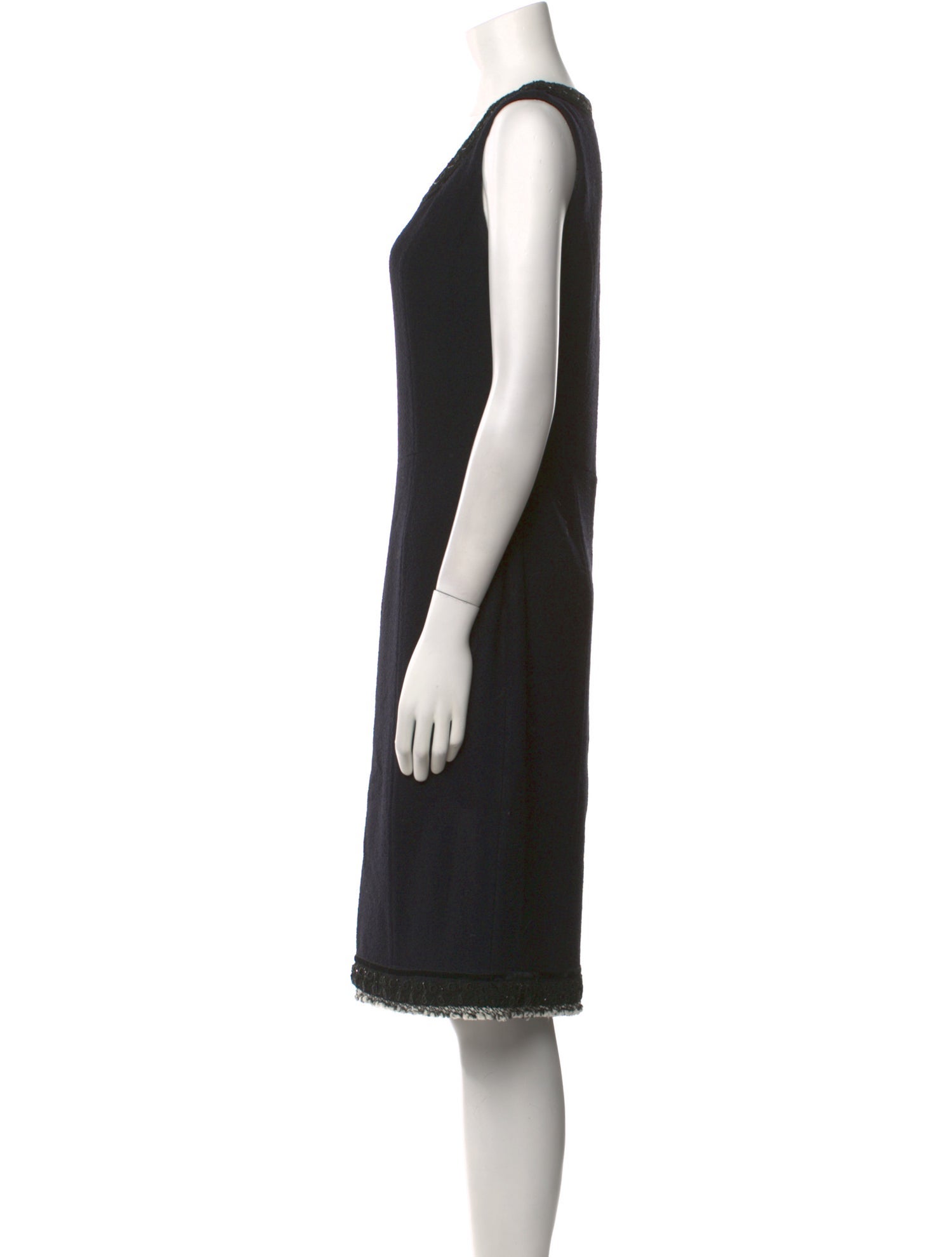 St. John Couture Wool Knee-Length Dress