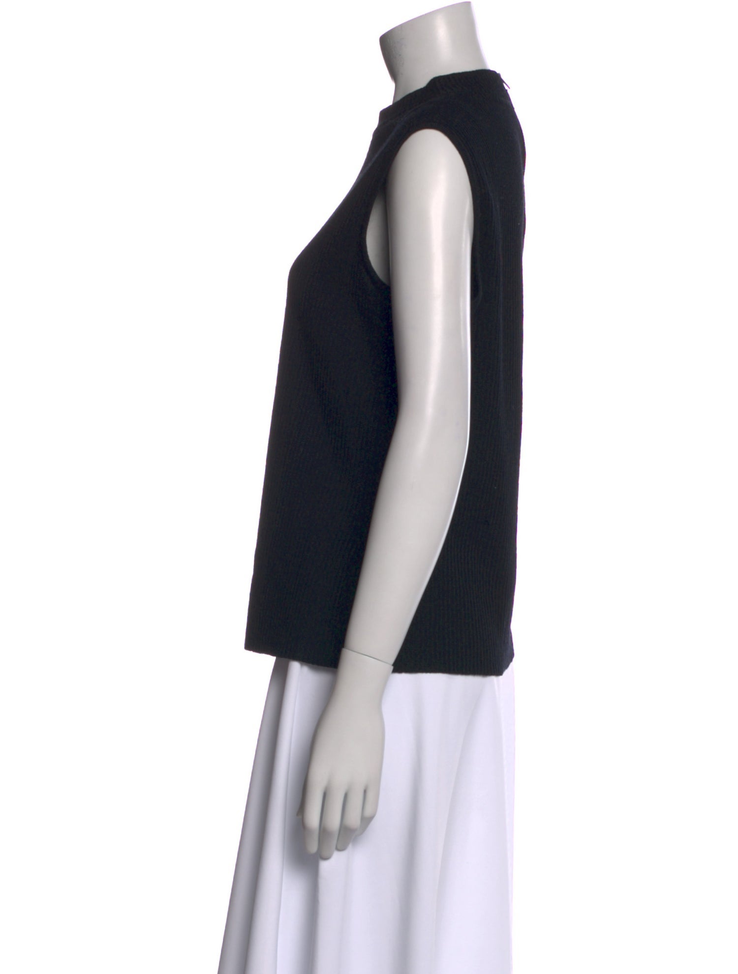 St. John Wool Mock Neck Top