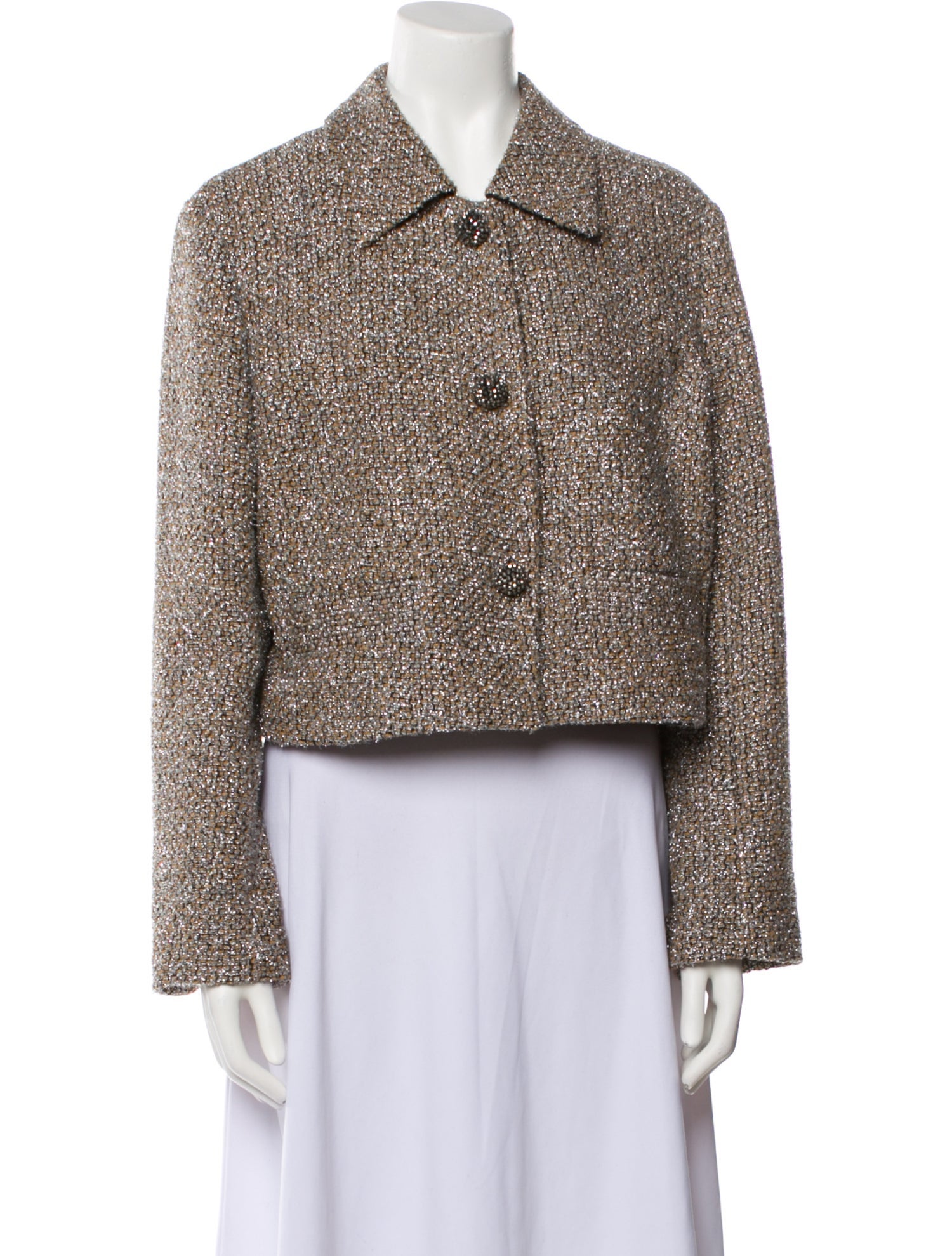 St. John Tweed Pattern Evening Jacket