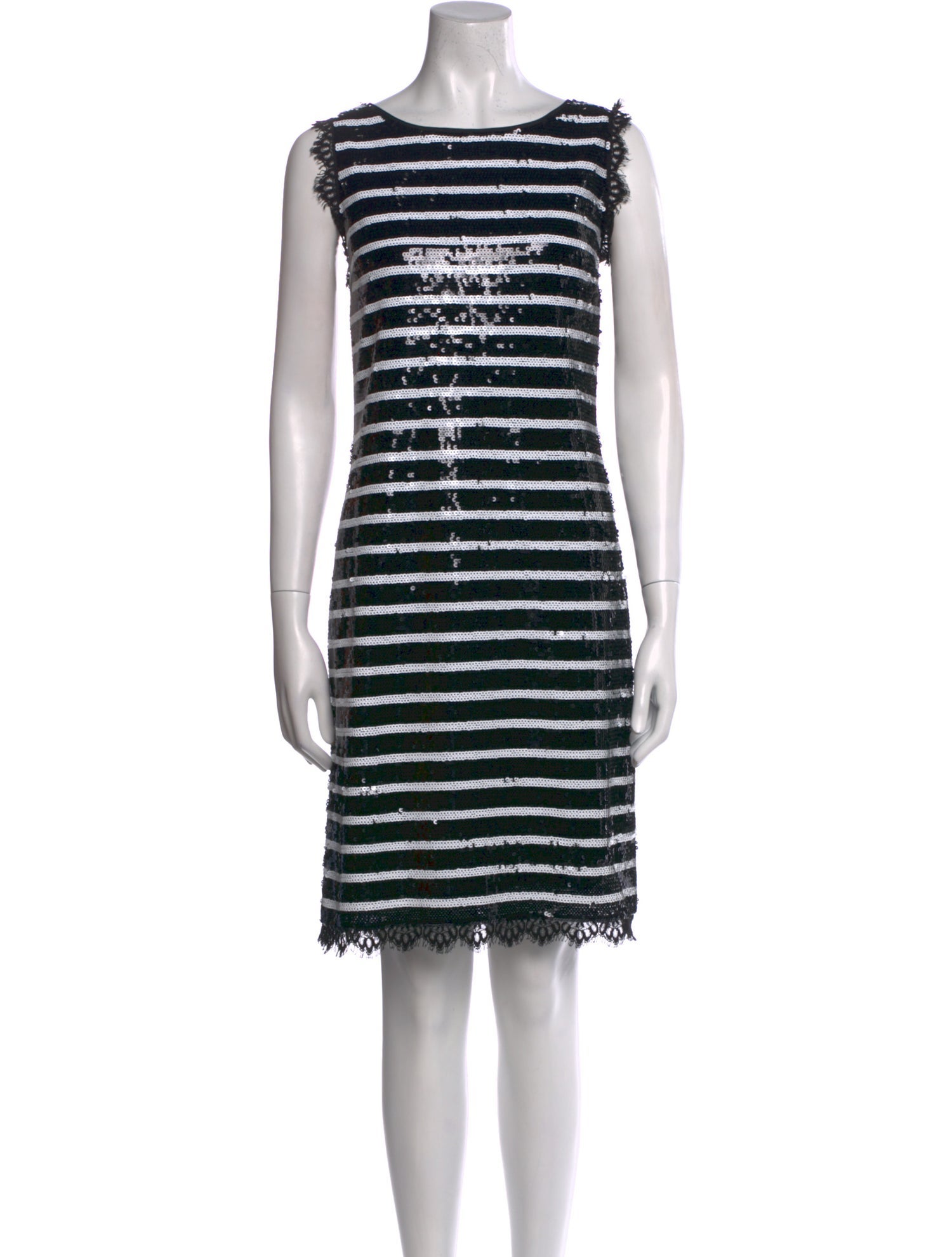 St. John Striped Knee-Length Dress